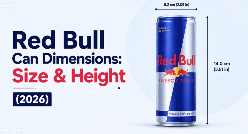 Red Bull Can Dimensions: Size & Height (2026)