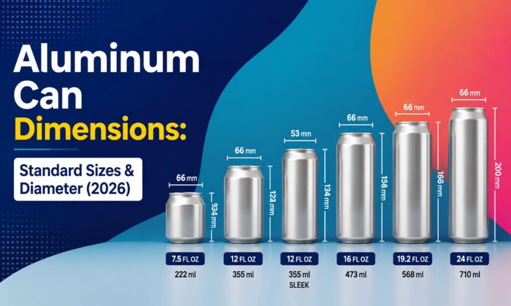 Aluminum Can Dimensions: Standard Sizes & Diameter (2026)