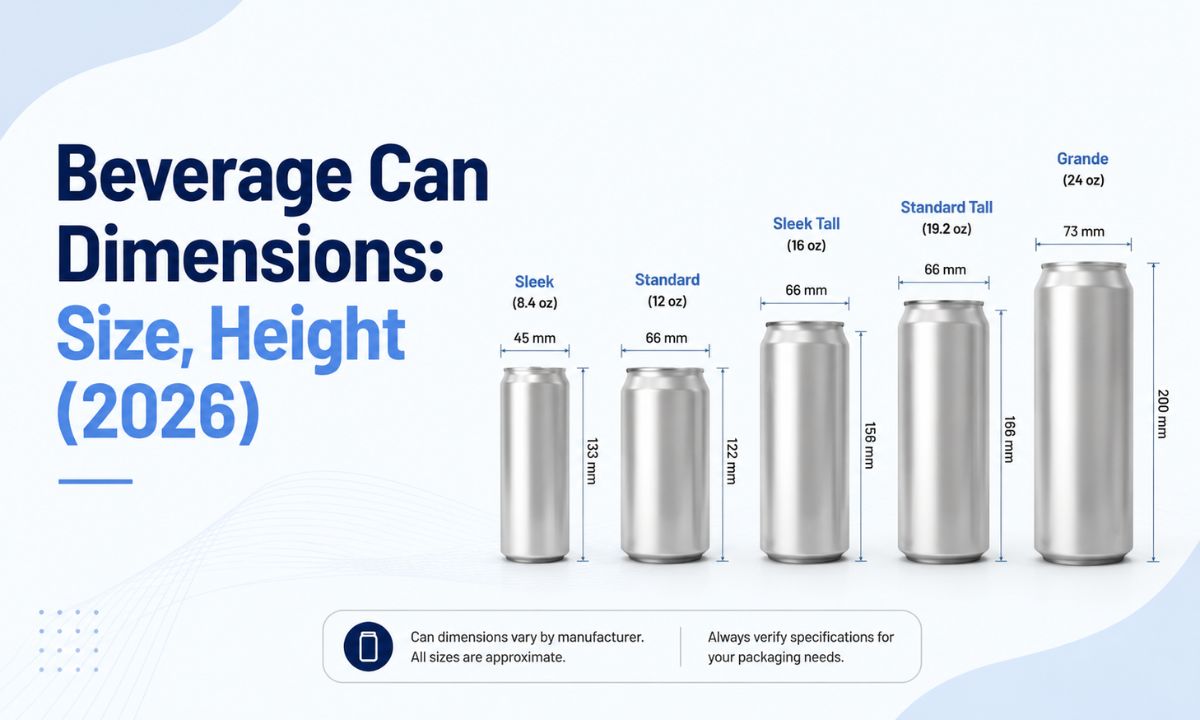 Beverage Can Dimensions: Size, Height (2026)