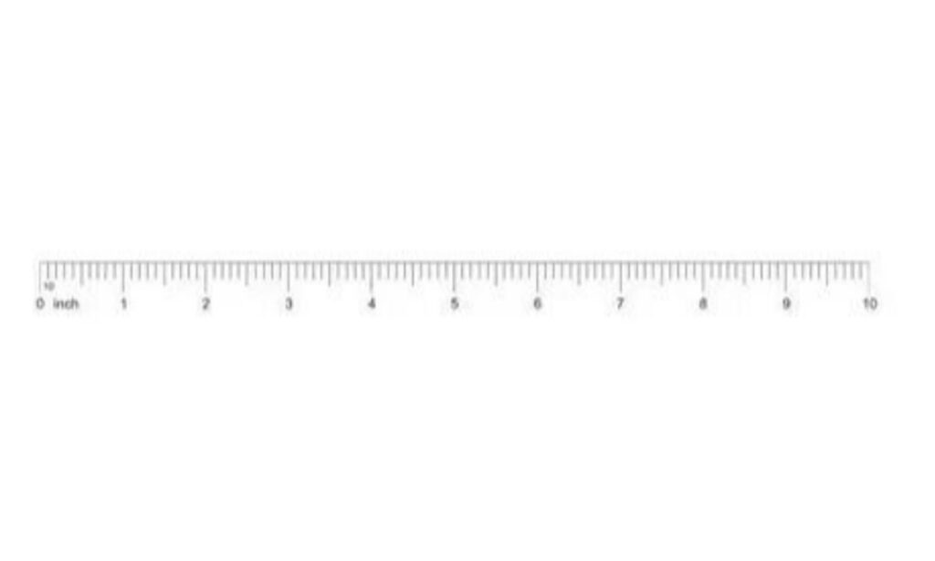 A Standard Ruler Marked at the 10 Inch Point