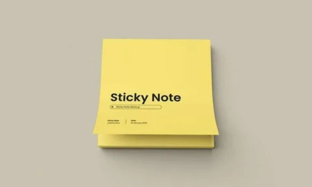 A Small Sticky Notepad
